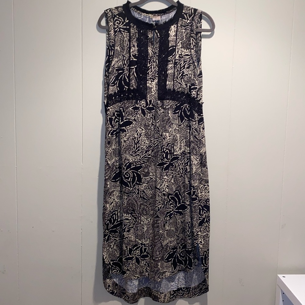 Anthropologie Holding Horses Black Floral Dress